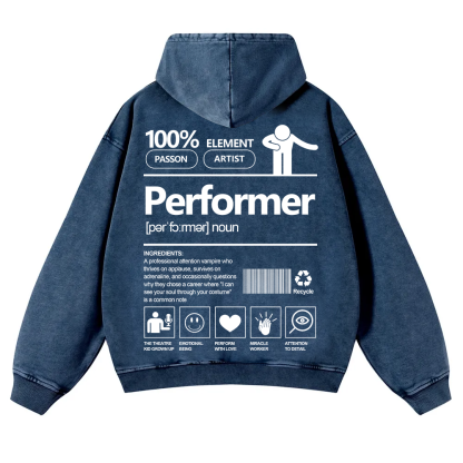 Performer Washed Hoodie wearishow