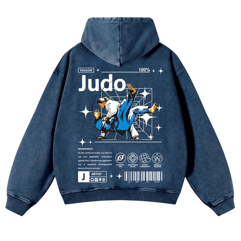 Judo Washed Hoodie wearishow