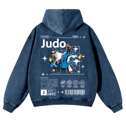 Judo Washed Hoodie wearishow