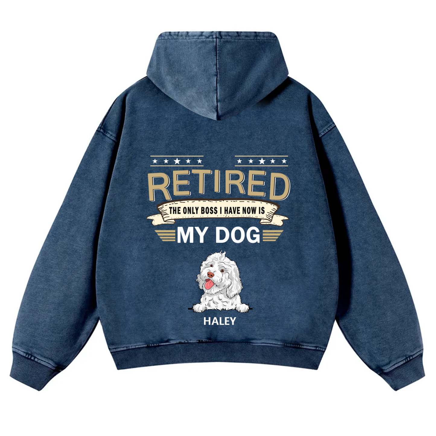 The Only Boss I Have - Personalized Custom Unisex Washed Hoodie