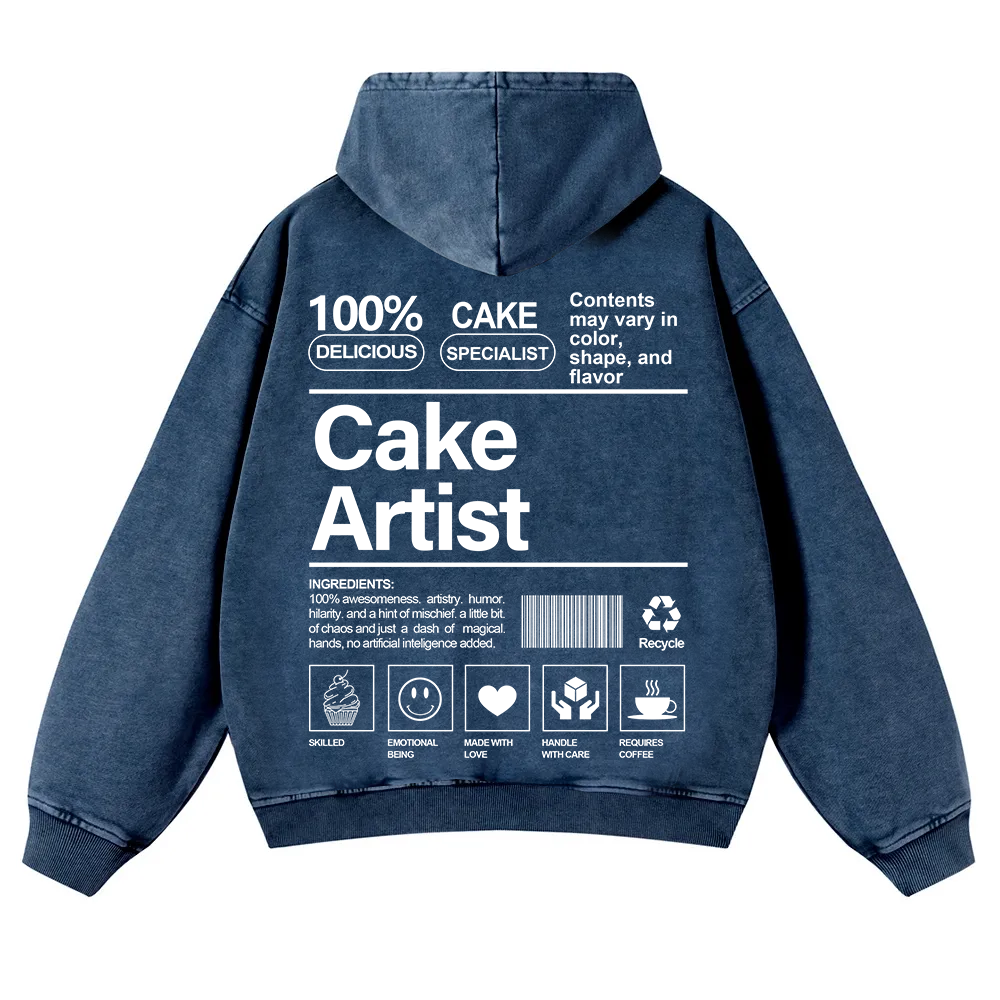 Cake Artist Washed Hoodie wearishow