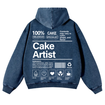 Cake Artist Washed Hoodie wearishow