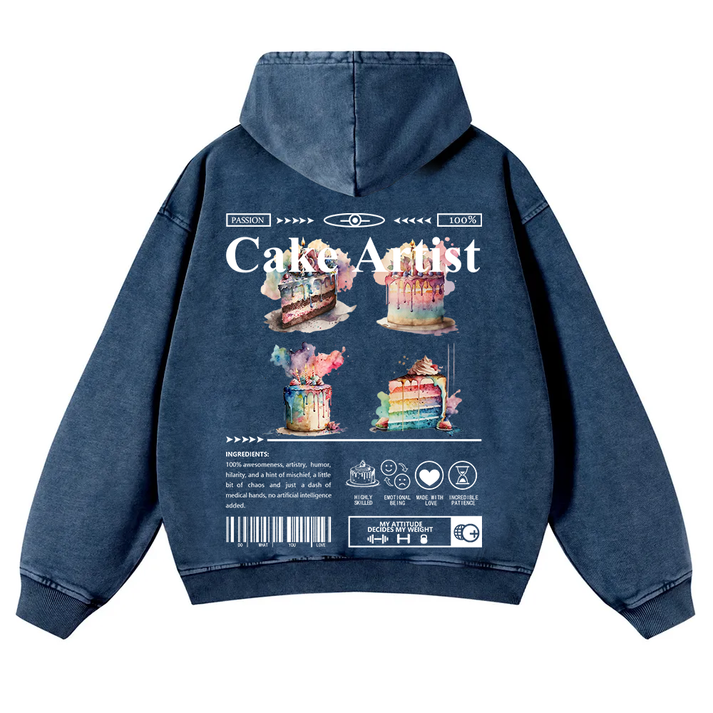 Cake Artist Washed Hoodie wearishow
