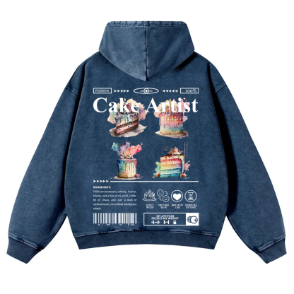 Cake Artist Washed Hoodie wearishow