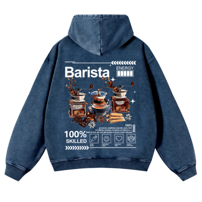 Barista Washed Hoodie wearishow