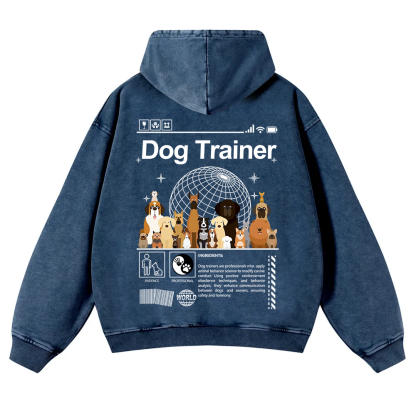 Dog Trainer Washed Hoodie wearishow