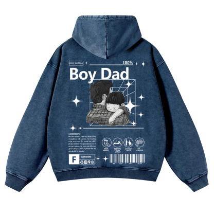 Boy Dad Washed Hoodie wearishow