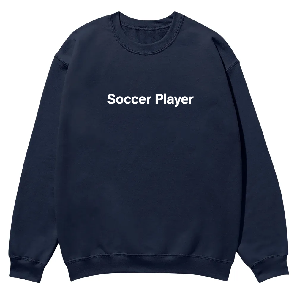 Soccer Player Casual Crewneck Sweatshirt wearishow
