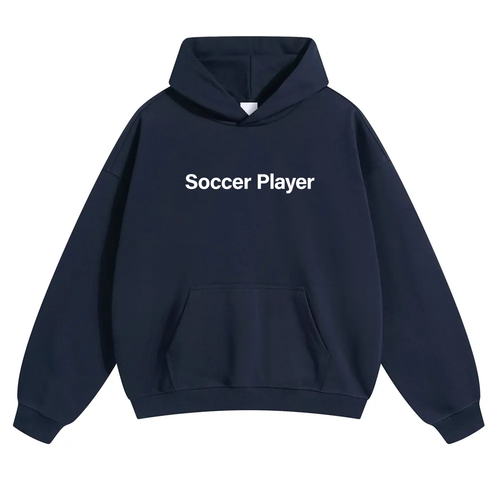 Soccer Player Unisex Solid Color Hoodie wearishow