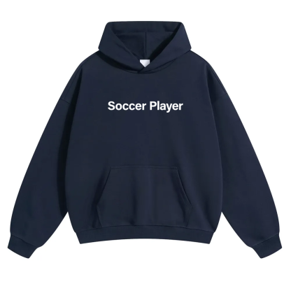 Soccer Player Unisex Solid Color Hoodie wearishow