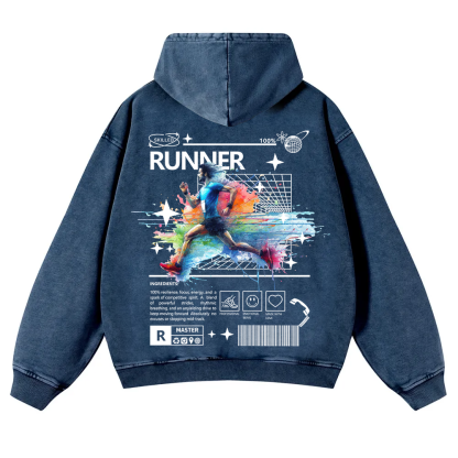 Runner Washed Hoodie wearishow