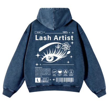 Lash Artist Washed Hoodie wearishow