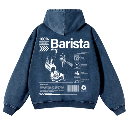 Barista Washed Hoodie wearishow