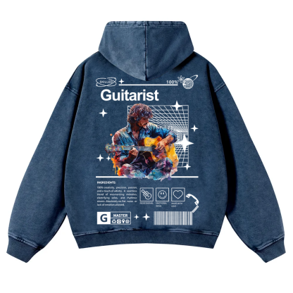 Guitarist Washed Hoodie wearishow