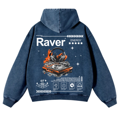 Raver Washed Hoodie wearishow