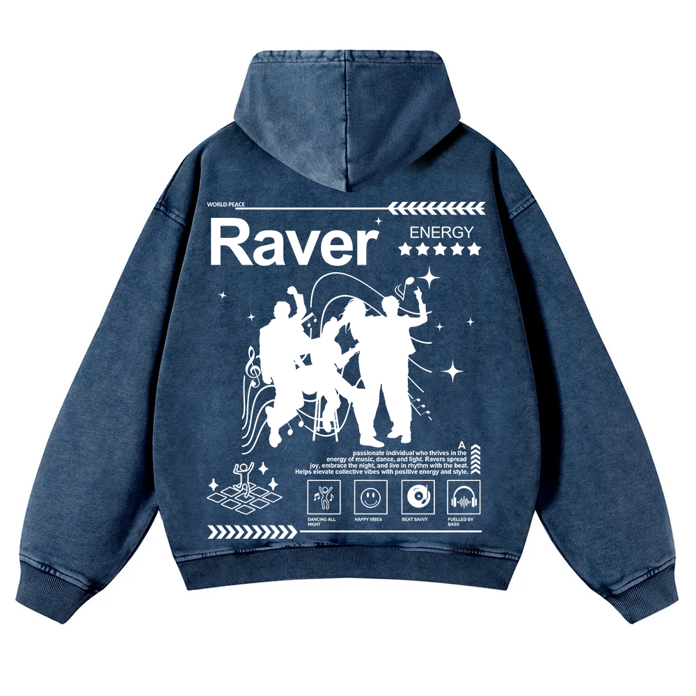 Raver Washed Hoodie wearishow