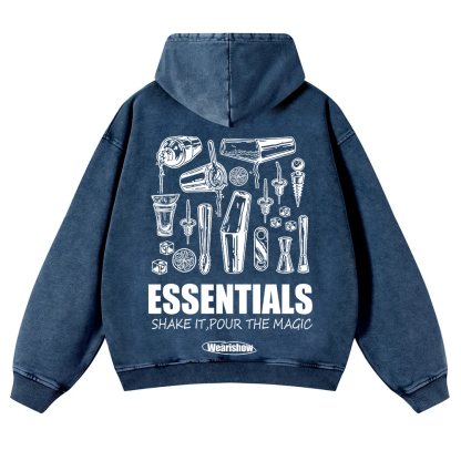 Bartender Essentials Washed Hoodie wearishow