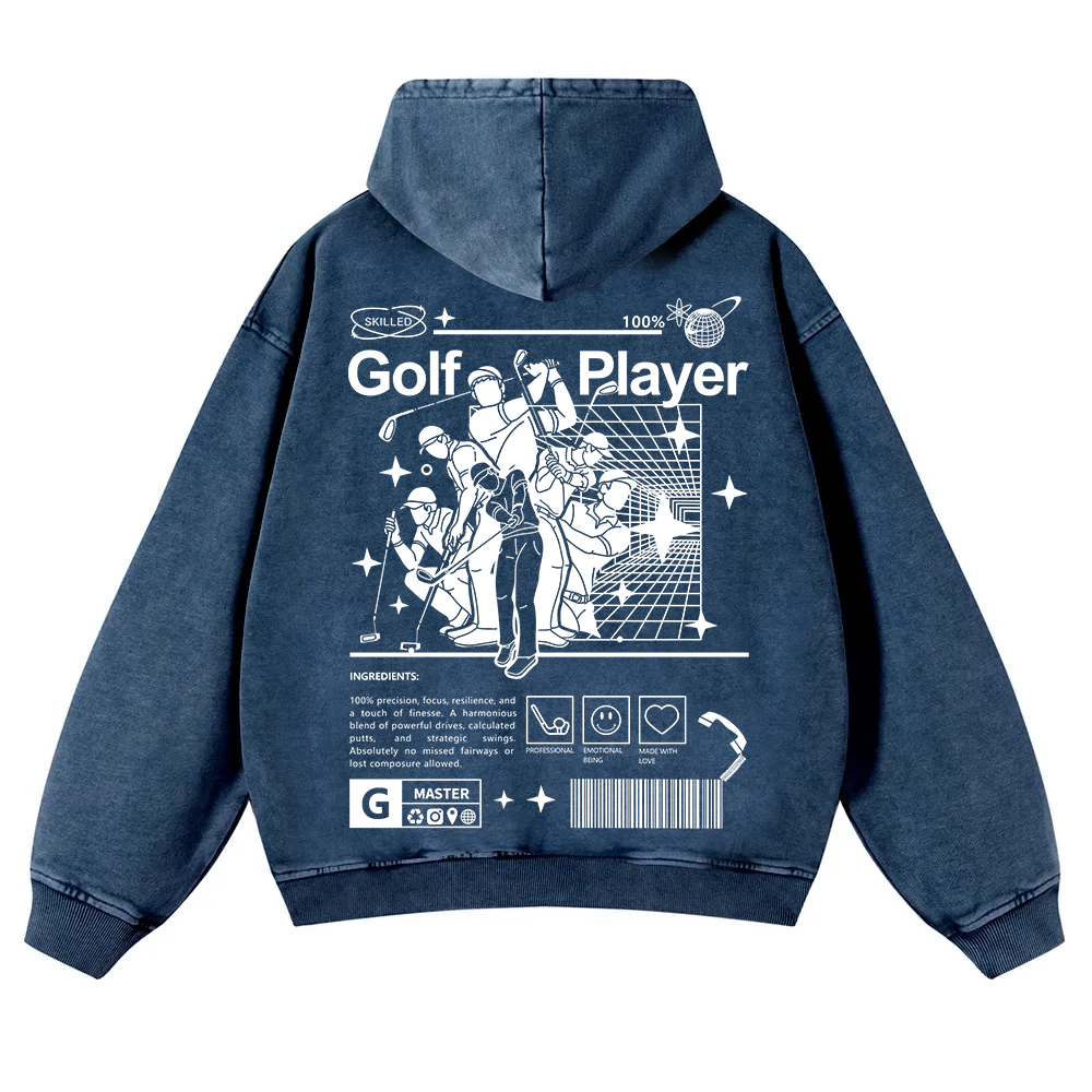 Golf Player Washed Hoodie wearishow