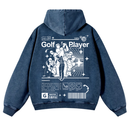 Golf Player Washed Hoodie wearishow