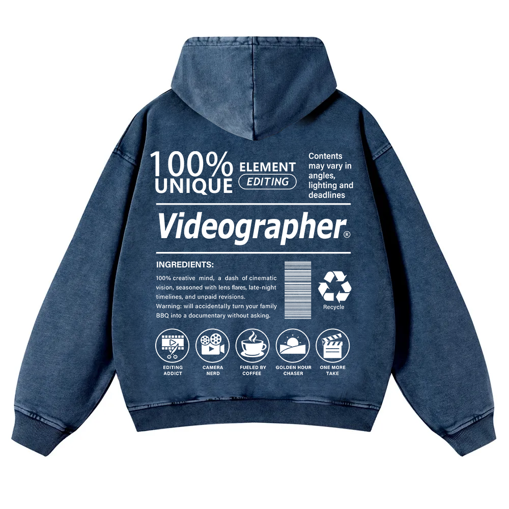 Videographer Washed Hoodie wearishow