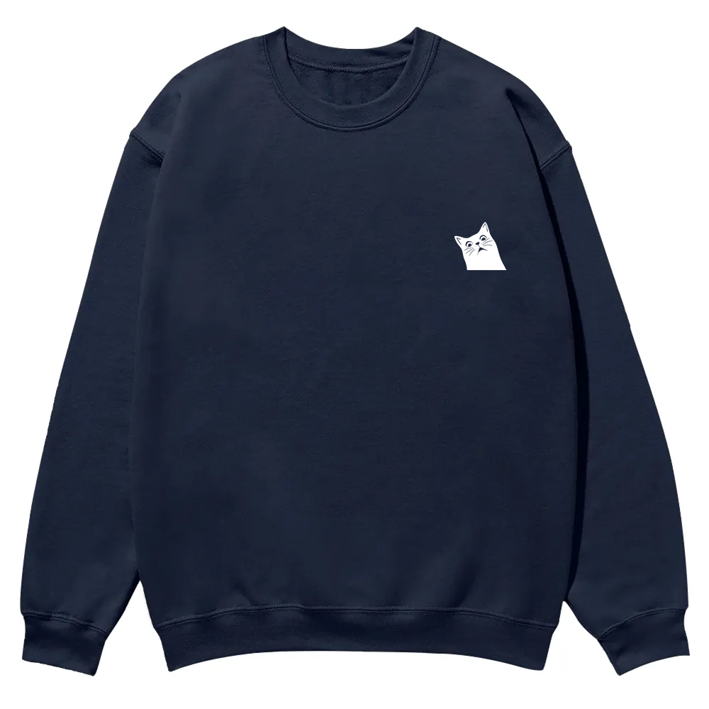 Cat Trick Customized Unisex Casual Crewneck Sweatshirt wearishow