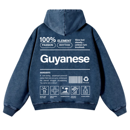 Guyanese Unisex Fit  Washed Hoodie wearishow