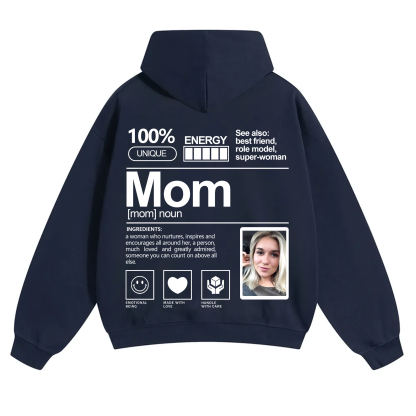 Addcustom Photo Mom Solid Color Hoodie