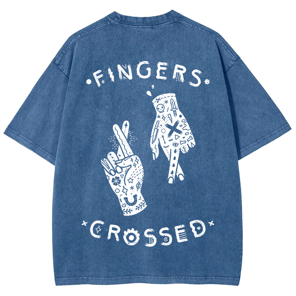 Unisex Vintage Fingers Crossed Music t-Shirt