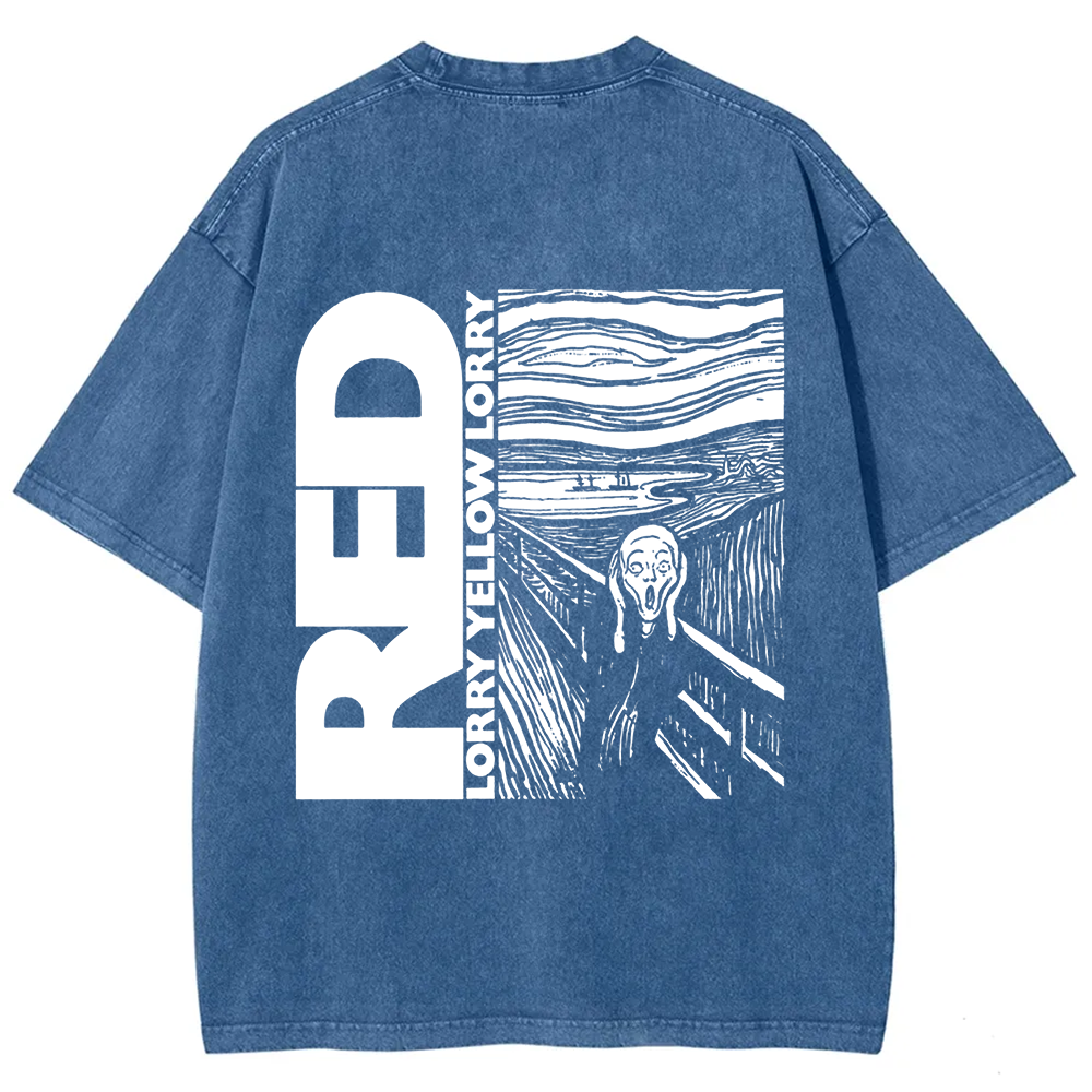Unisex Vintage  Red Lorry Yellow Lorry Band t-Shirt