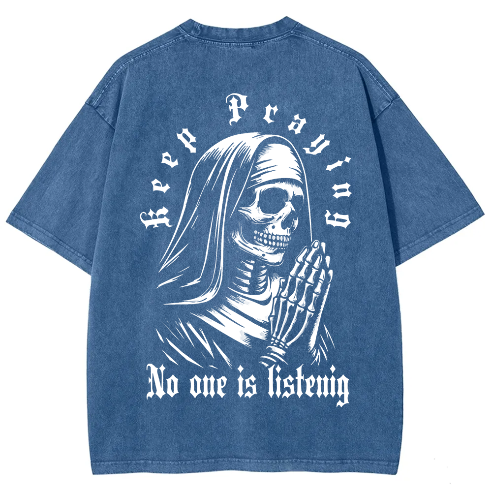Unisex Vintage Satanic Skull Devil Nun t-Shirt