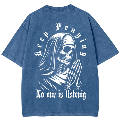 Unisex Vintage Satanic Skull Devil Nun t-Shirt