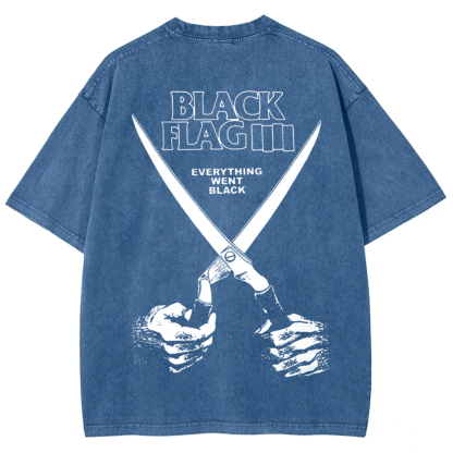 Unisex Vintage Black Flag Rock Band t-Shirt