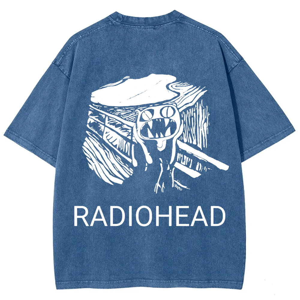 Unisex Vintage  Radiohead Band  t-Shirt