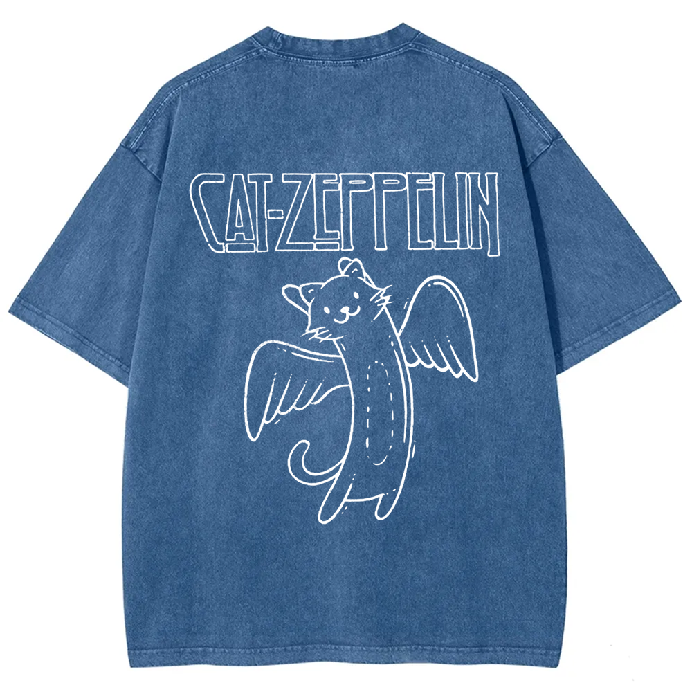 Unisex Vintage Cat Zeppelin t-Shirt