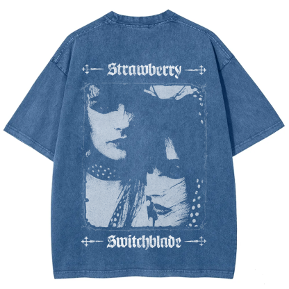 Unisex Vintage Strawberry Switchblade Band  t-Shirt