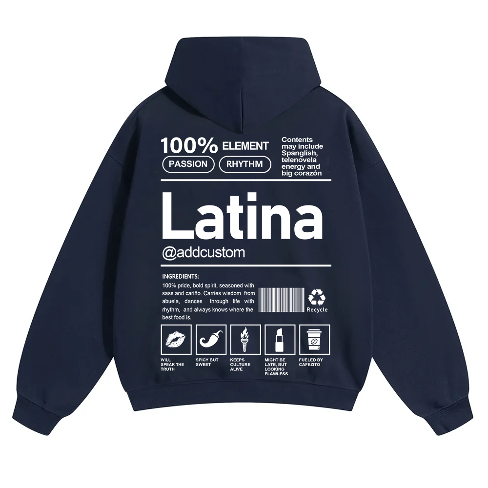 Latina Addcustom Unisex Fit Color Hoodie wearishow