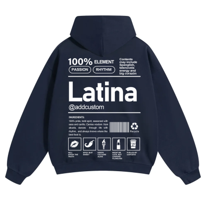 Latina Addcustom Unisex Fit Color Hoodie wearishow