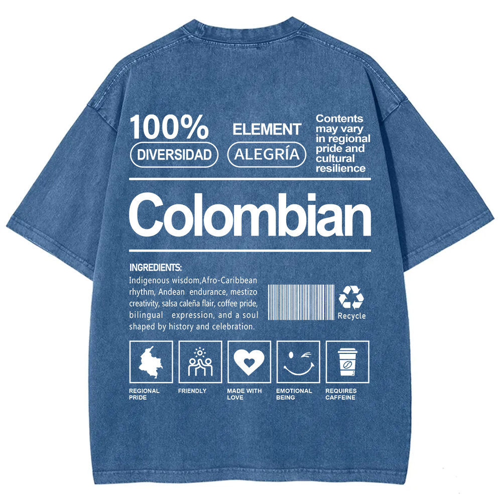 Colombian Unisex Fit  Washed T-Shirt