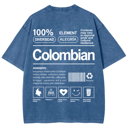 Colombian Unisex Fit  Washed T-Shirt
