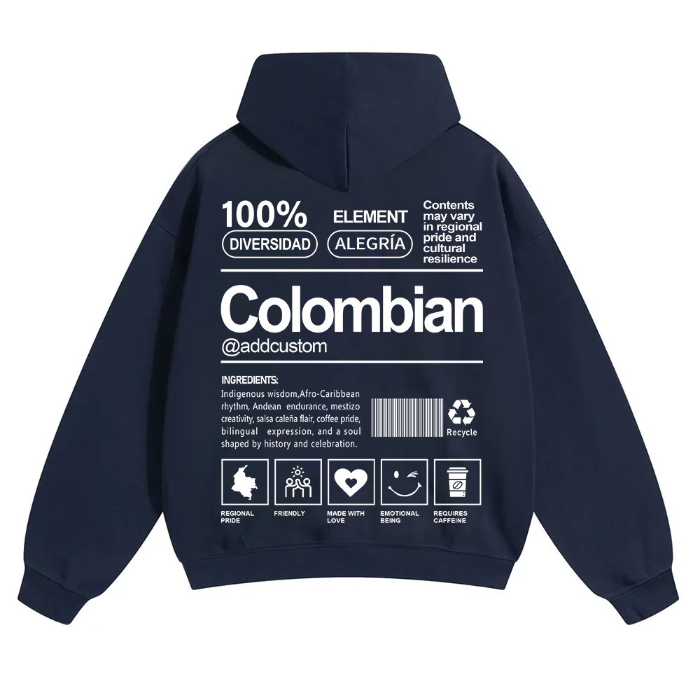 Colombian Addcustom Unisex Fit Color Hoodie wearishow