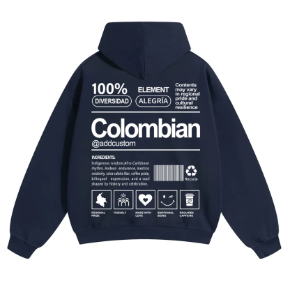 Colombian Addcustom Unisex Fit Color Hoodie wearishow