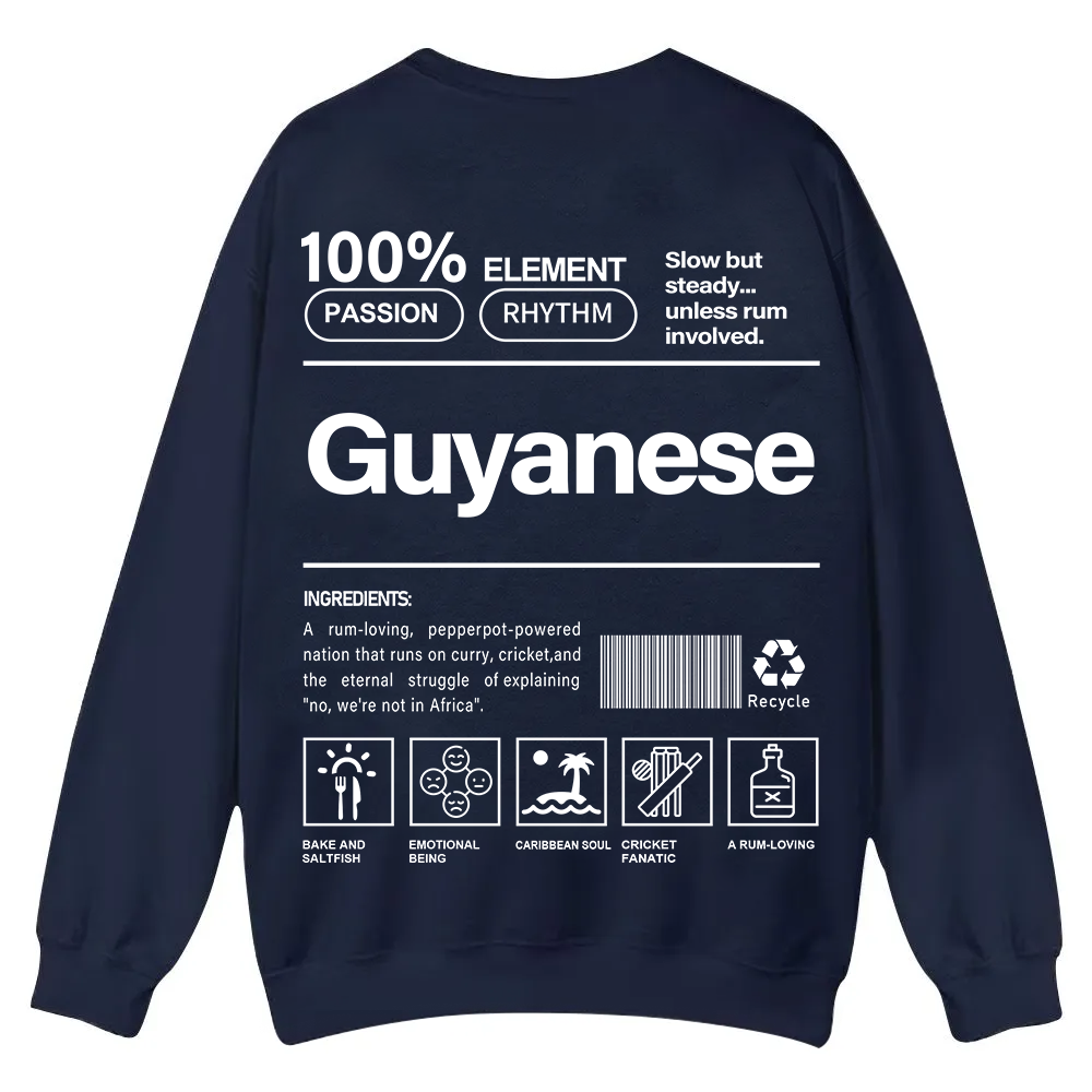 Guyanese Unisex Fit  Casual Crewneck Sweatshirt wearishow