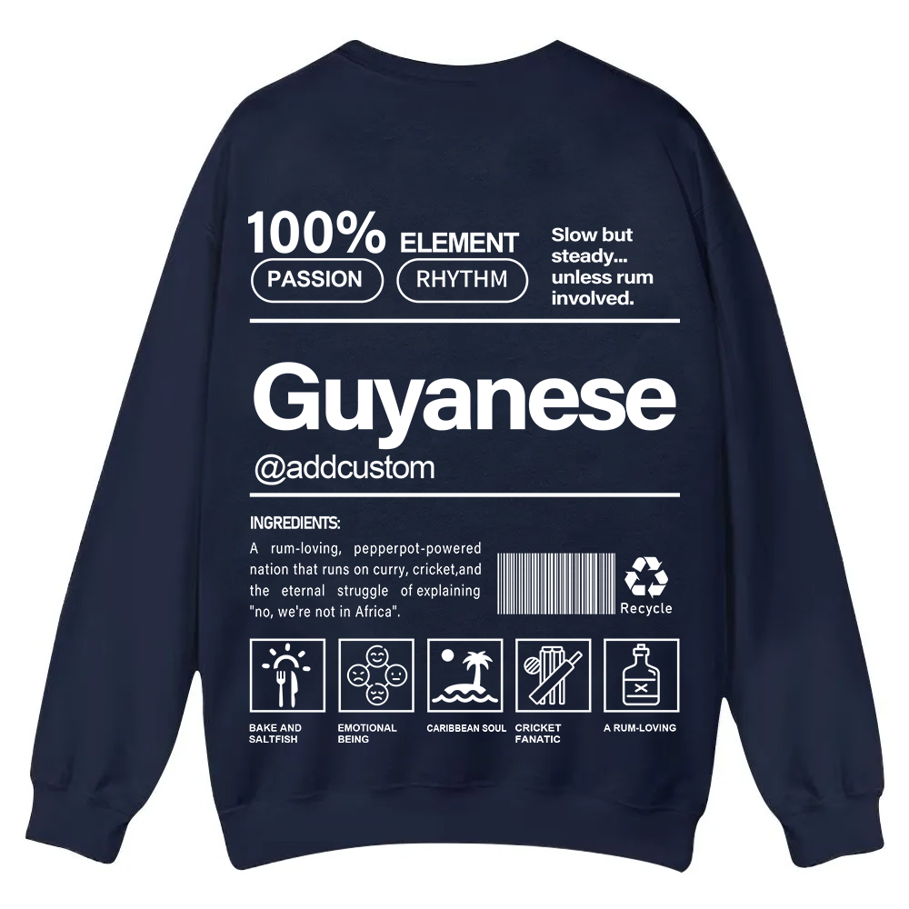 Guyanese Addcustom Unisex Fit  Casual Crewneck Sweatshirt wearishow