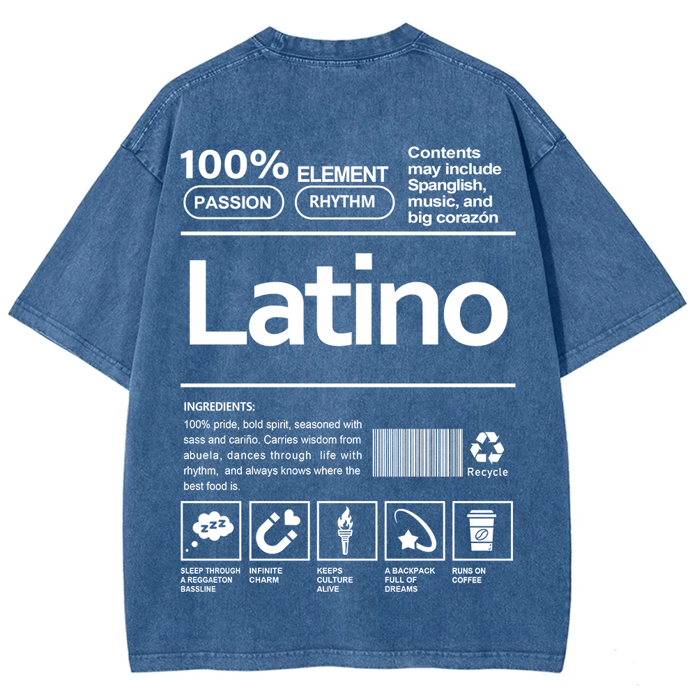 Latino Unisex Fit  Washed T-Shirt