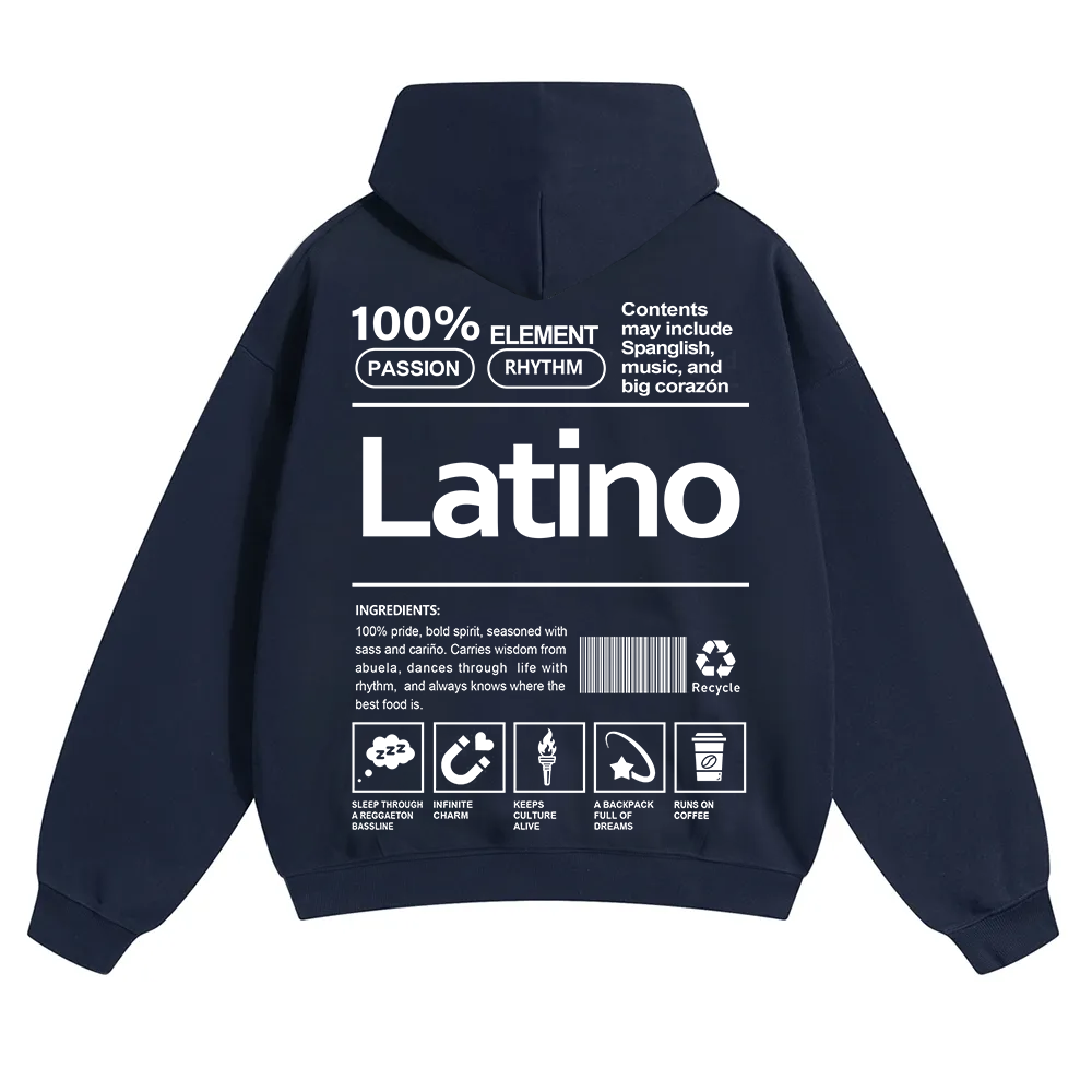 Latino Unisex Fit Color Hoodie wearishow