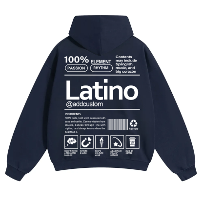 Latino Addcustom Unisex Fit Color Hoodie wearishow