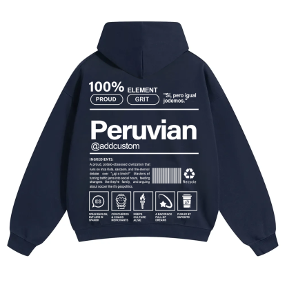 Peruvian Addcustom Unisex Fit Color Hoodie wearishow