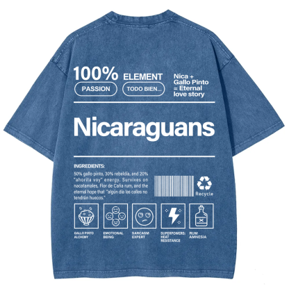 Nicaraguans Unisex Fit  Washed T-Shirt