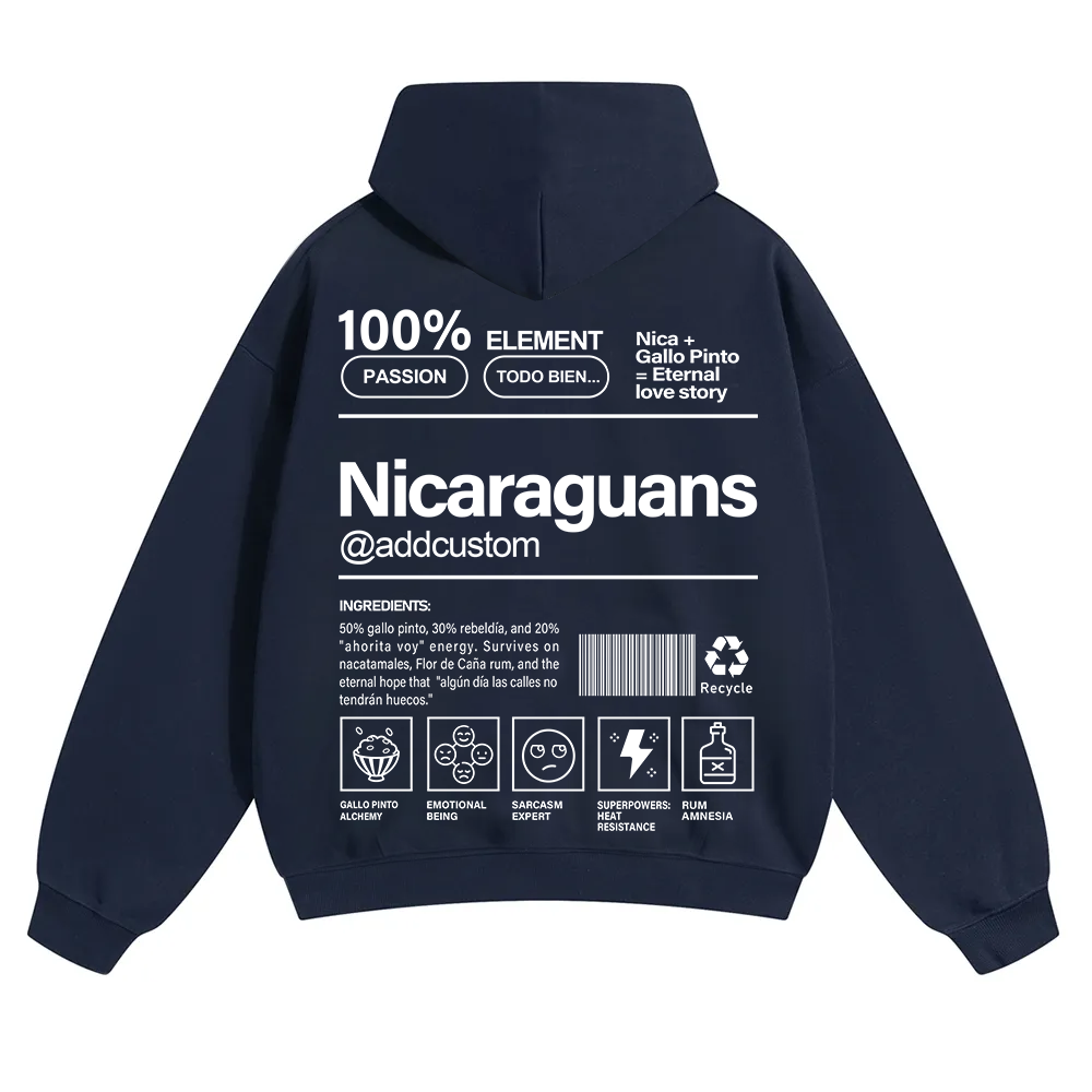 Nicaraguans Addcustom Unisex Fit Color Hoodie wearishow