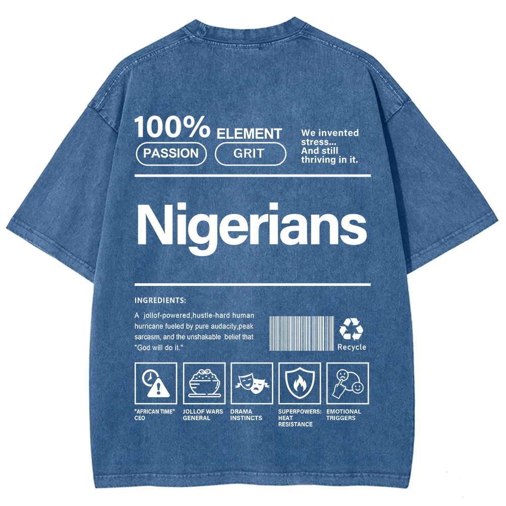 Nigerians Unisex Fit  Washed T-Shirt